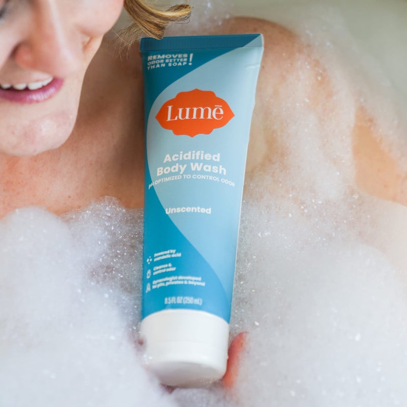 Lume Acidified Body Wash - 24 Hour Odor Control - Removes Odor Better than Soap - Moisturizing Formula - Formulated Without SLS or Parabens - OB/GYN Developed - 8.5 ounce (Unscented) - Image 4
